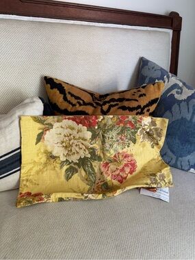 Waverly Ballard Bouquet lumbar pillow cover